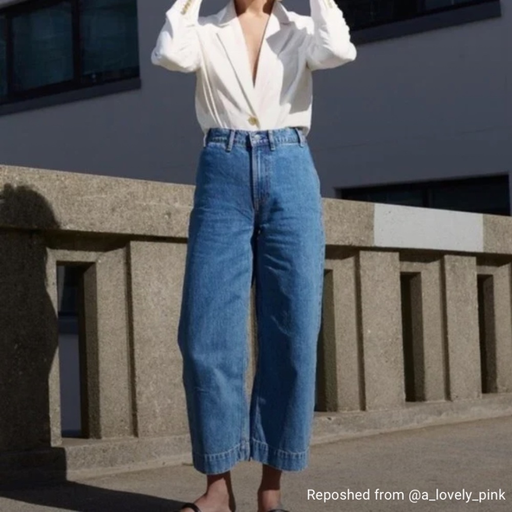 Everlane Blue Wide Leg Jeans